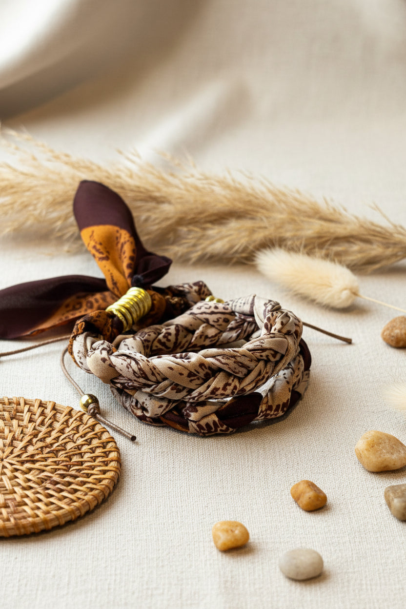 Bracelet double tressé Imani