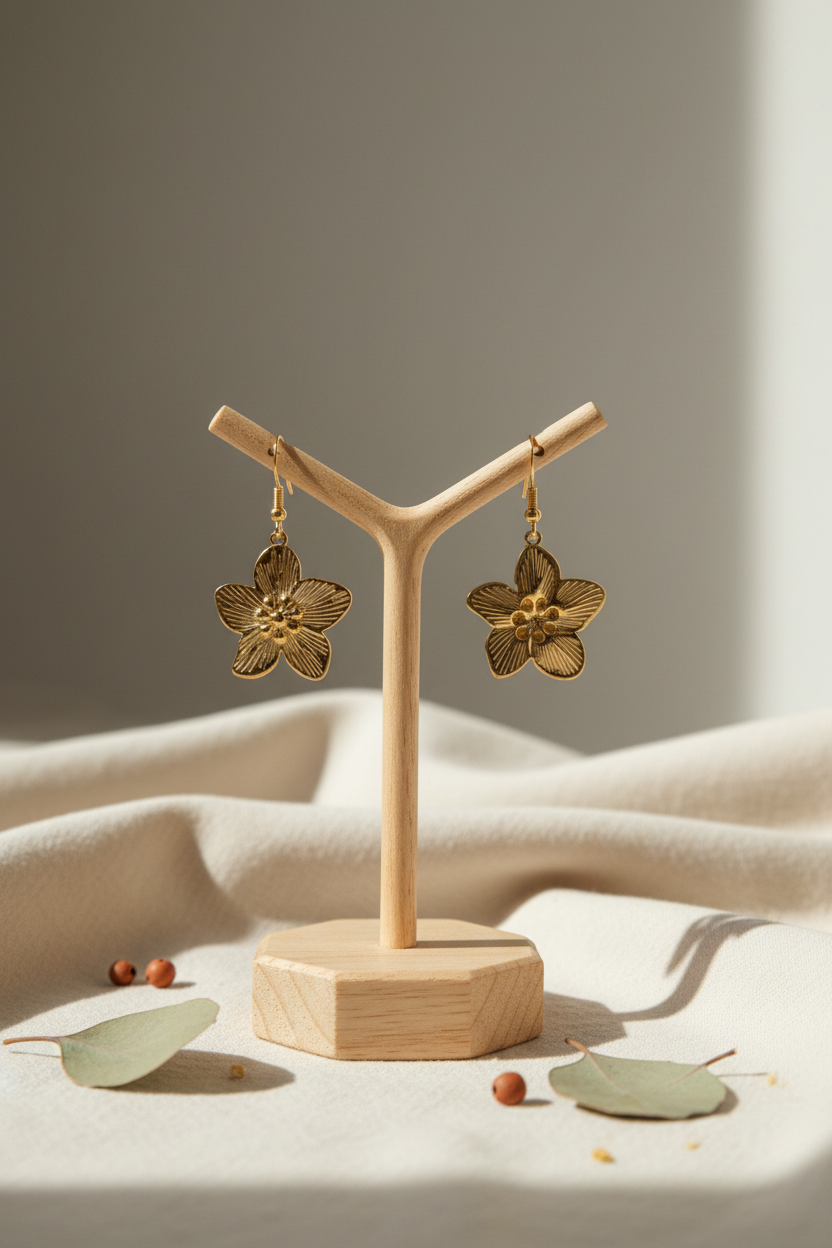 Boucles d’oreilles Léa (Fleur Dorée)