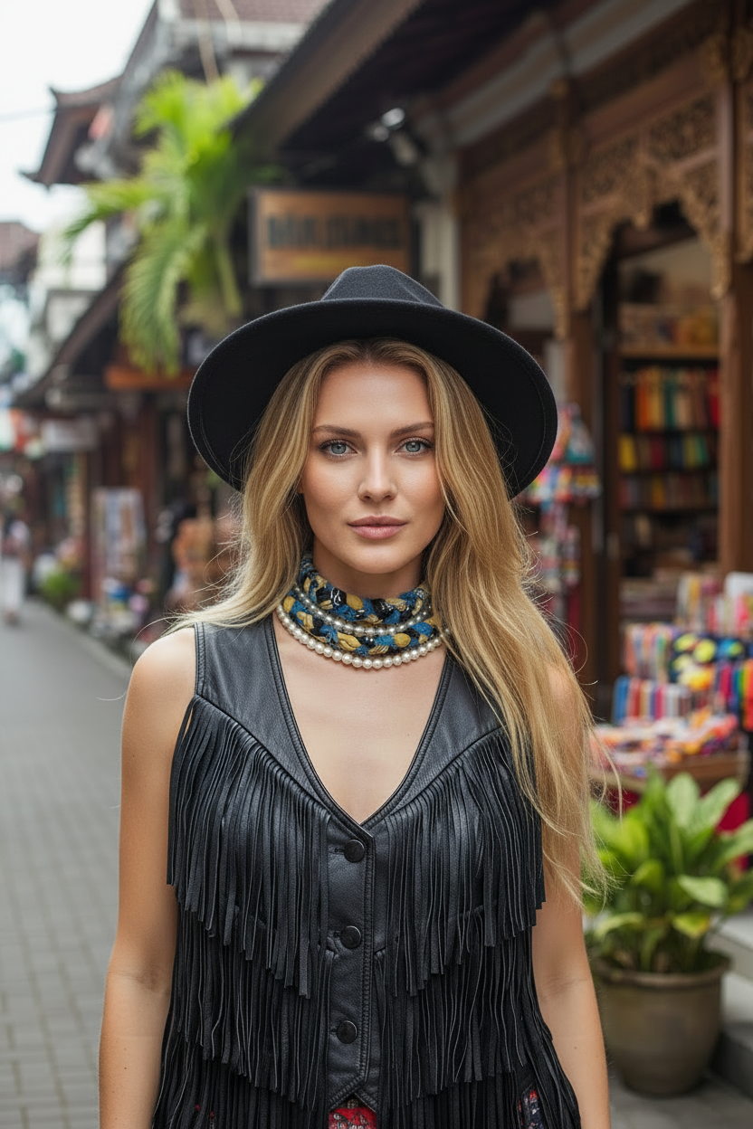 Collier Layering Aurora Bandana Tressé - Choker Bohème Chic