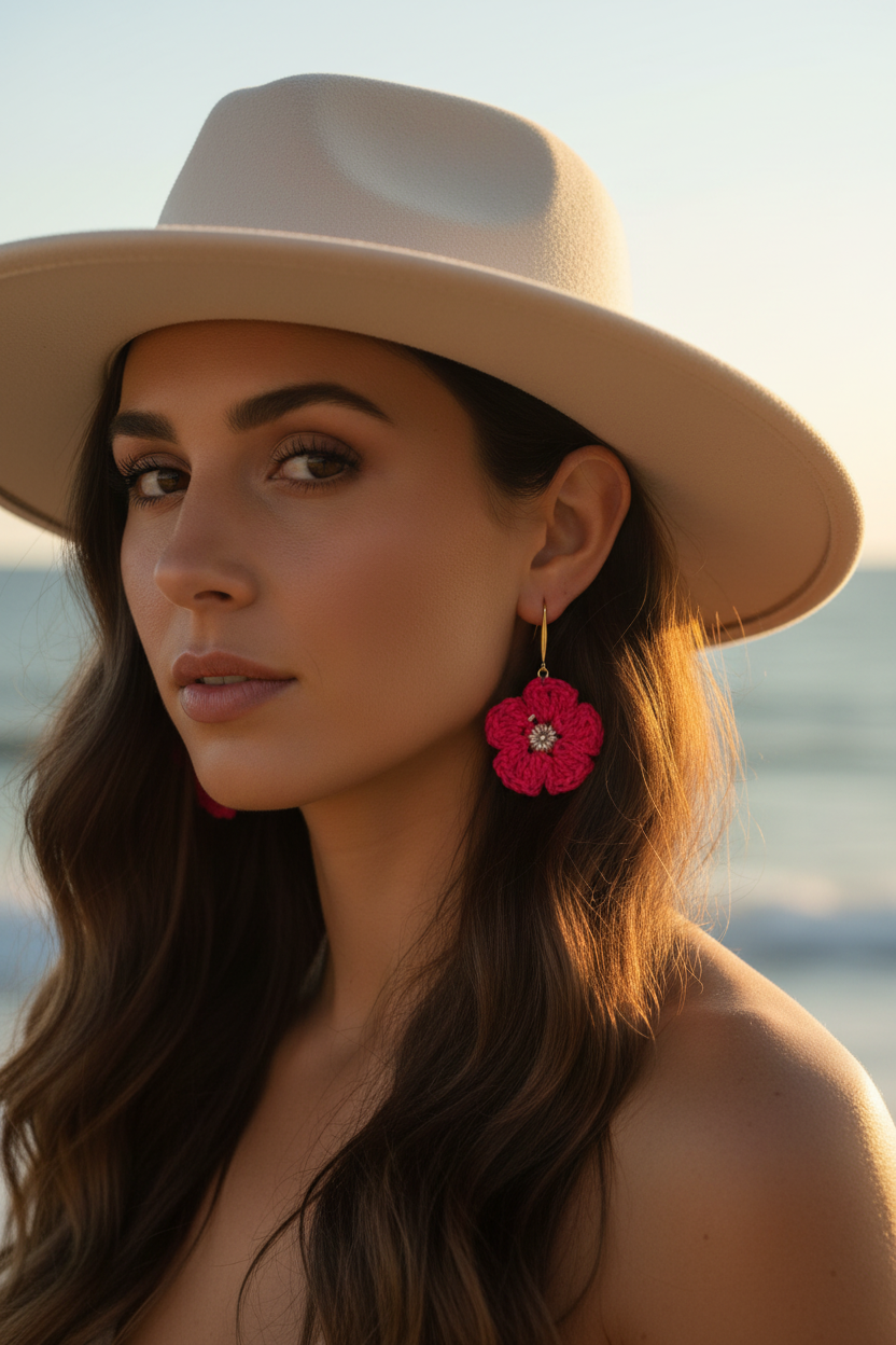 Les boucles d'oreilles fleur Lilou - COLLECTION SIGNATURE