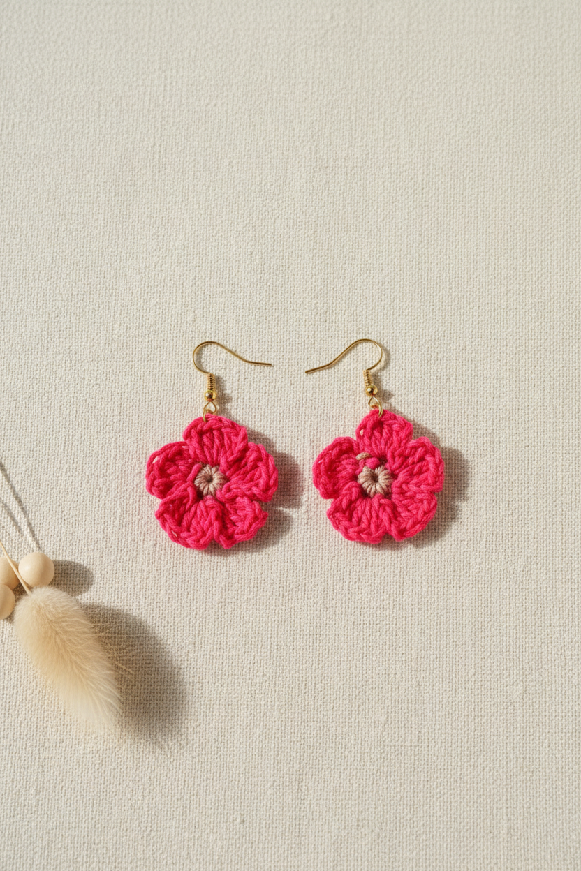 Les boucles d'oreilles fleur Lilou - COLLECTION SIGNATURE