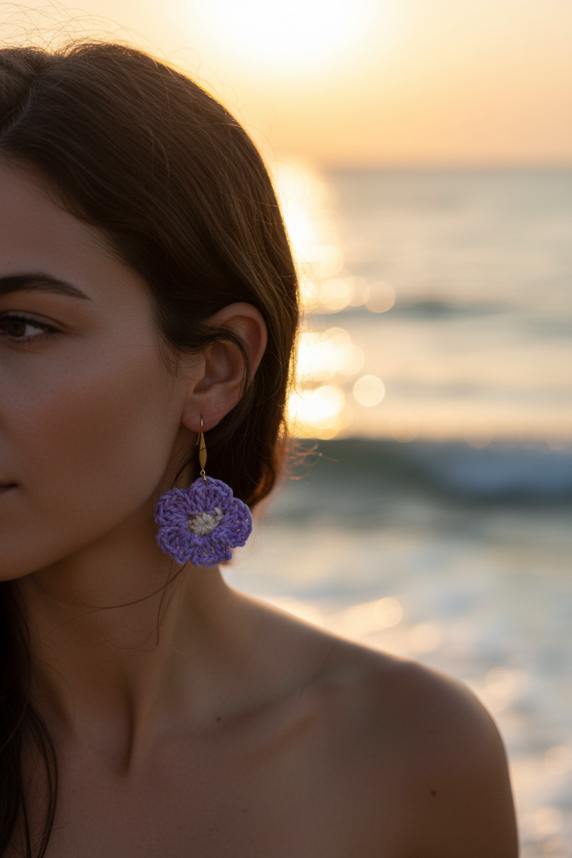 Les boucles d'oreilles fleur Lilou - COLLECTION SIGNATURE