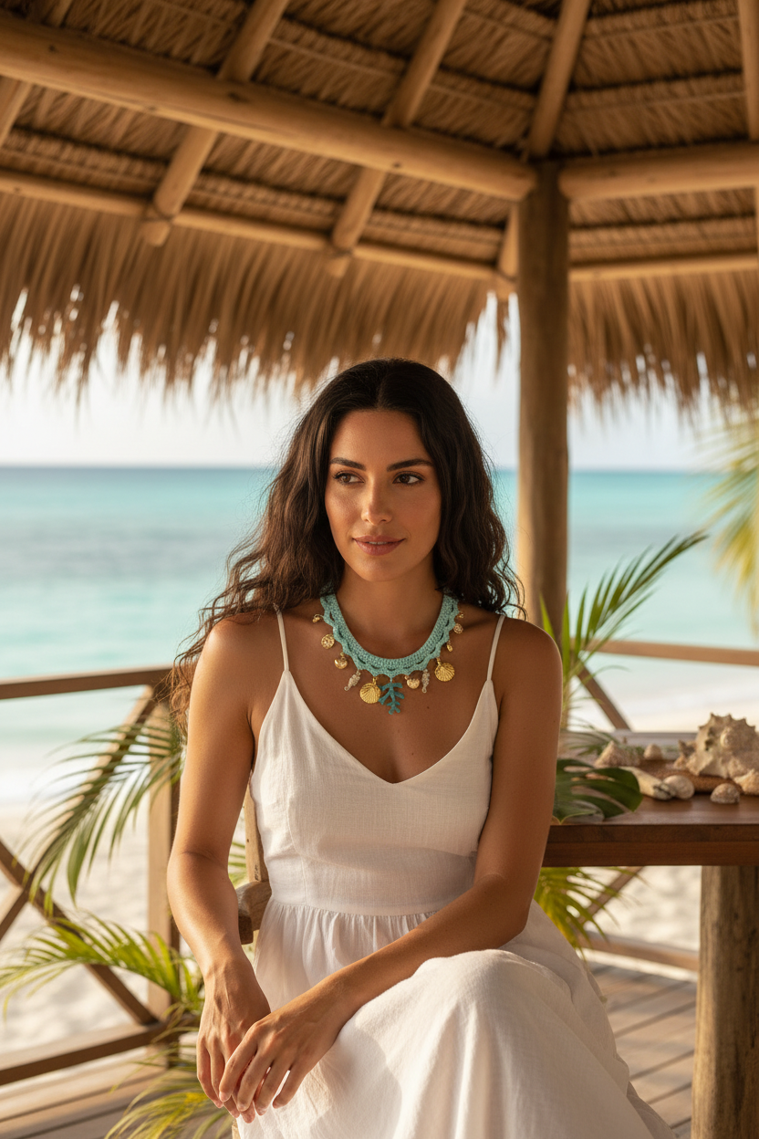 Le collier ras-du-cou bohème Thalassa - Collection Signature