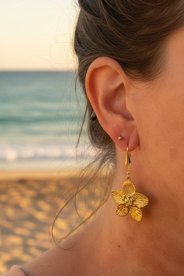Boucles d’oreilles Léa (Fleur Dorée)