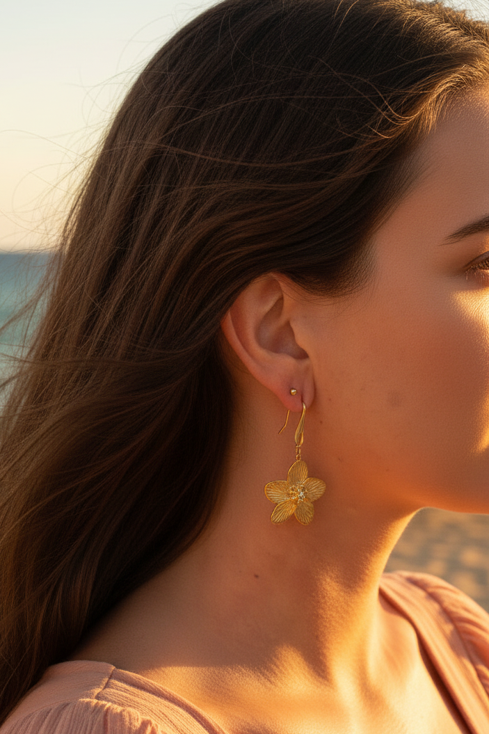 Boucles d’oreilles Léa (Fleur Dorée)