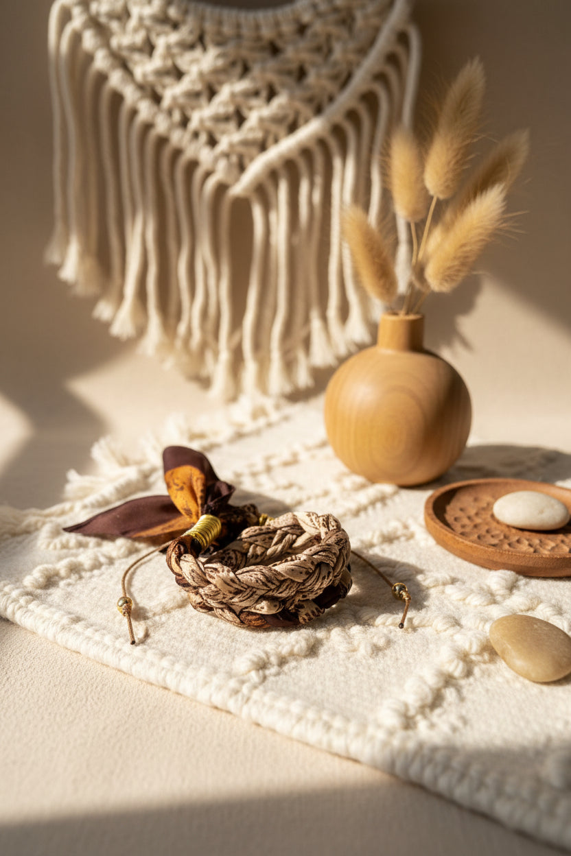 Bracelet double tressé Imani