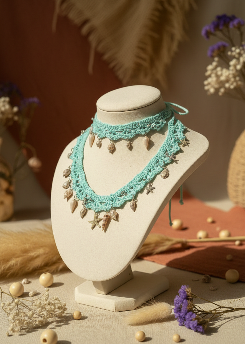 Choker Océane : Un Éclat Aquatique Collection Signature