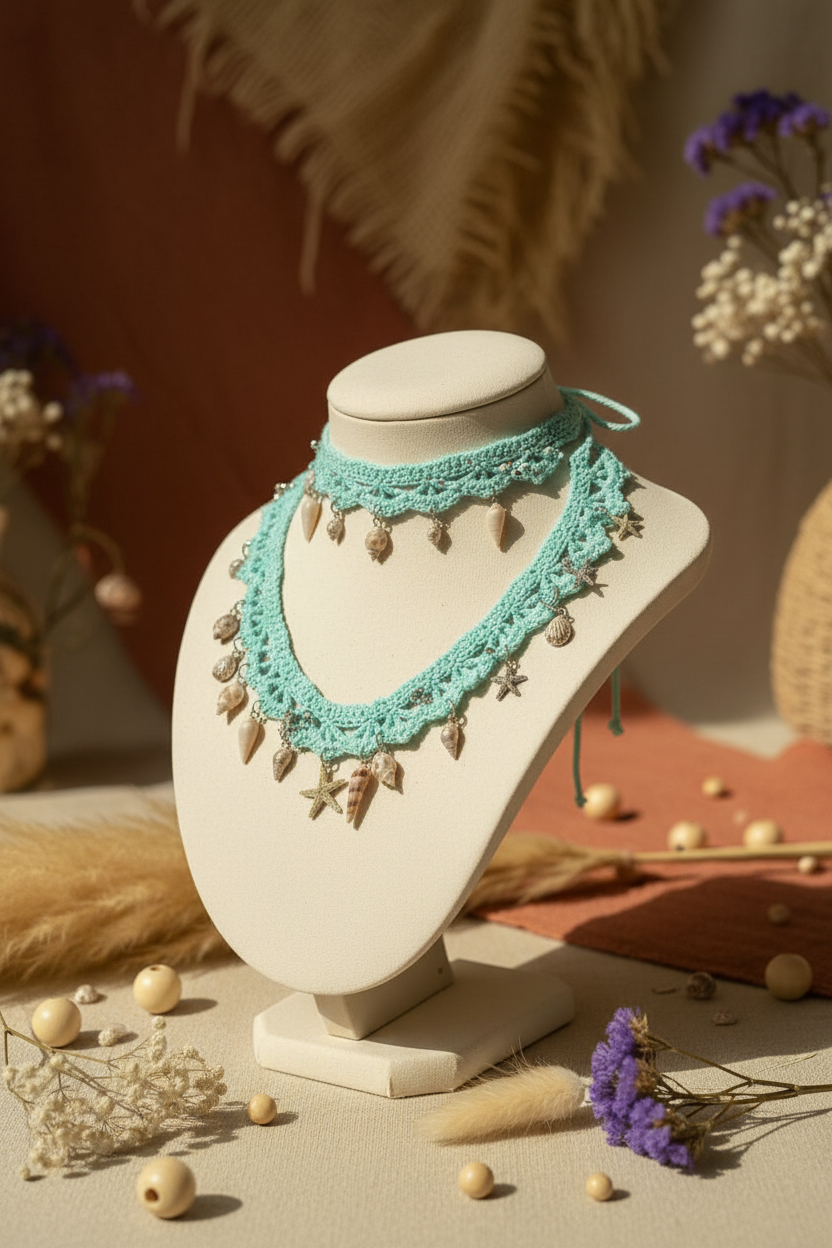 Choker Océane : Un Éclat Aquatique Collection Signature
