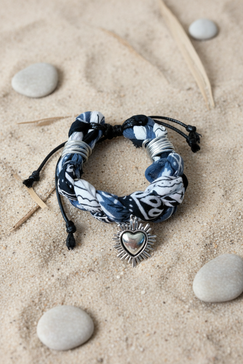 Bracelet Tressé Bandana Elettra - Bijou Fait Main Bohème Chic
