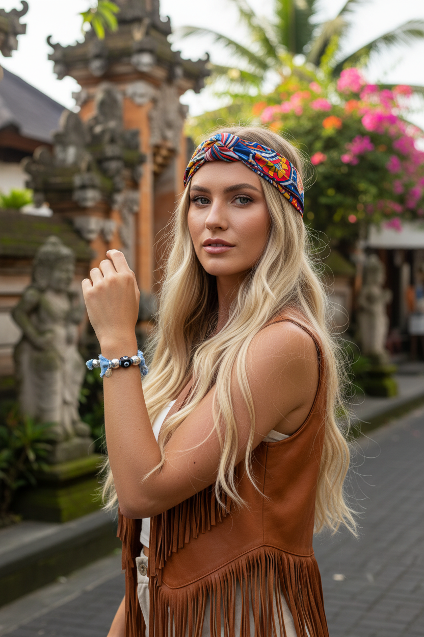 Bracelet Jean's Mareen Aura Protectrice - Bijou Protection Bleu Bohème Luxe