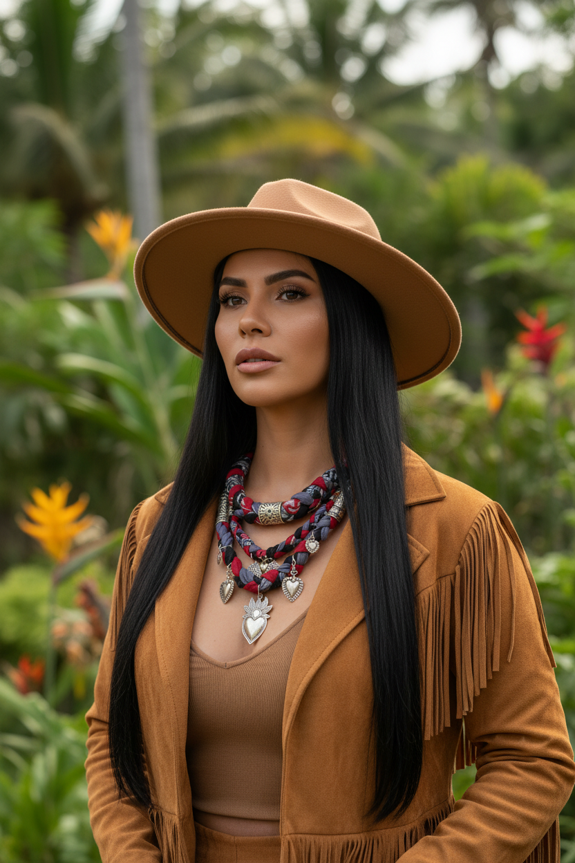 Collier Layering Chiara Bandana Tressé - Bijou Multi-Rangs Bohème Luxe