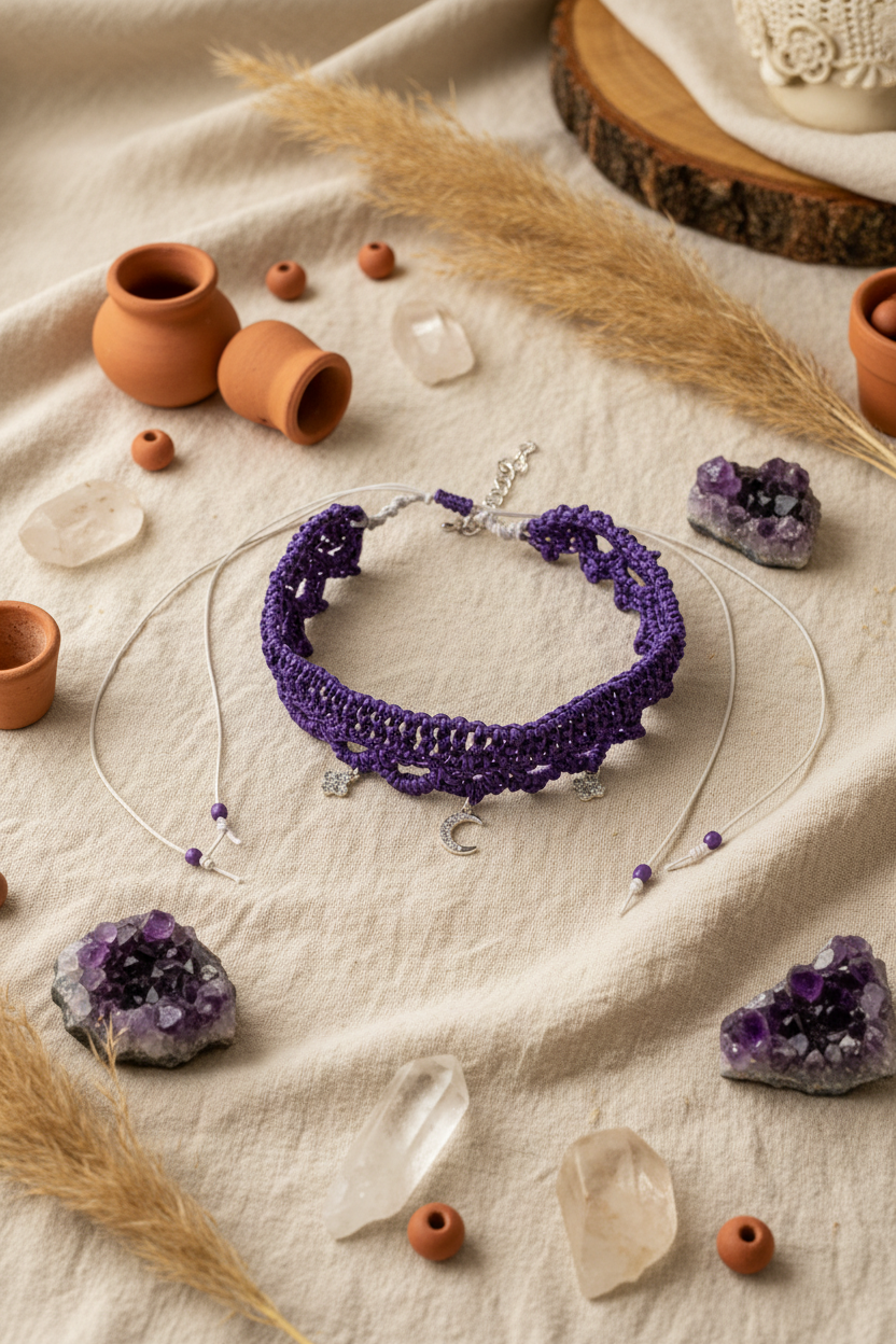Le collier ras de cou bohème Luna - Collection Signature
