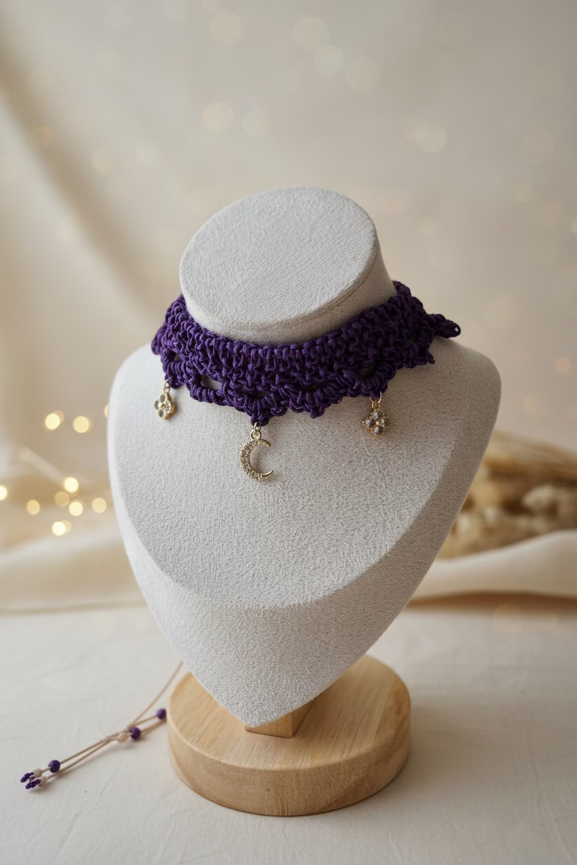 Le collier ras de cou bohème Luna - Collection Signature