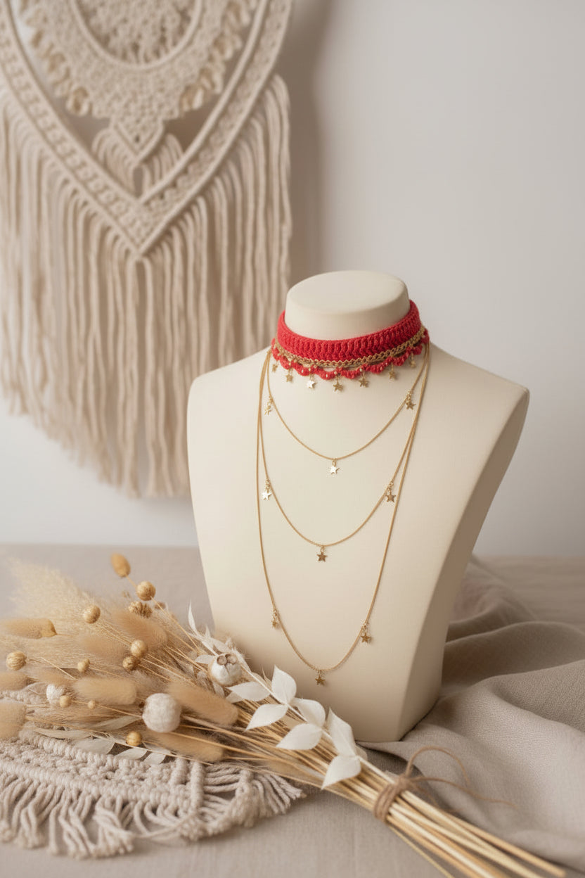 Le collier multi-rangs Estrella - Collection Signature