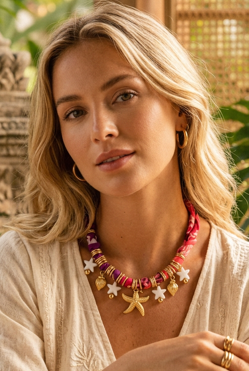 Collier Mariana  "Océan Bohème"