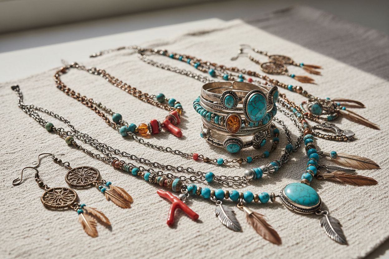 vrac de bijoux bohème 